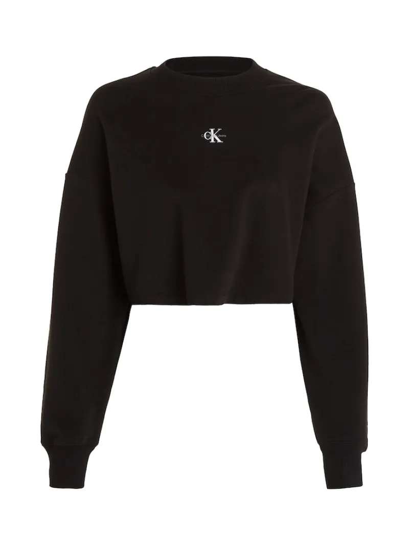 Calvin Klein Jeans Pullover & Sweatshirts*OPEN BACK CREW NECK ck black