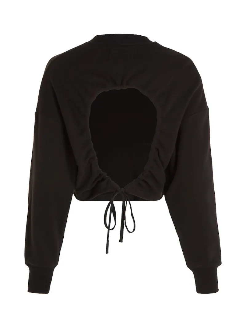 Calvin Klein Jeans Pullover & Sweatshirts*OPEN BACK CREW NECK ck black