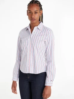 Tommy Hilfiger Blusen*ORG CO GBL STP REGULAR SHIRT LS shirting global pop stripe