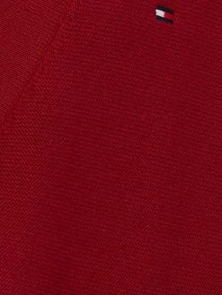 Tommy Hilfiger Pullover & Sweatshirts*ORG CO TEXTURE V-NK CARDIGAN raspberry juice