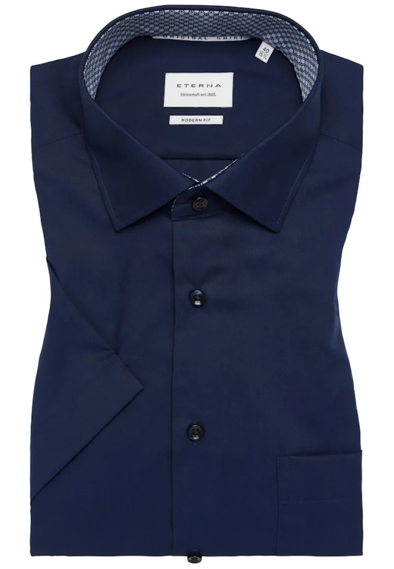 ETERNA Hemden|Big Boys*Original Shirt Popeline Kurzarm navy