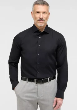 ETERNA Hemden|Big Boys*Original Shirt Popeline Langarm Schwarz