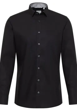 ETERNA Hemden|Big Boys*Original Shirt Popeline Langarm Schwarz