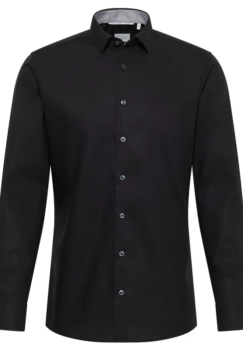 ETERNA Hemden|Big Boys*Original Shirt Popeline Langarm Schwarz