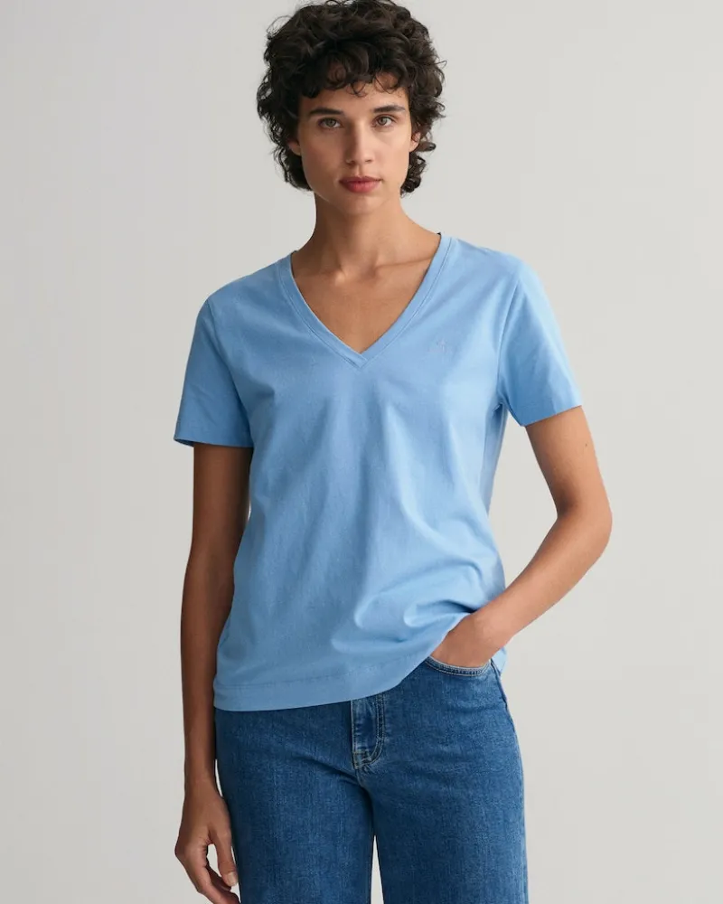 Gant Shirts*Original V-Neck T-Shirt gentle blue