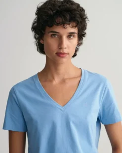 Gant Shirts*Original V-Neck T-Shirt gentle blue