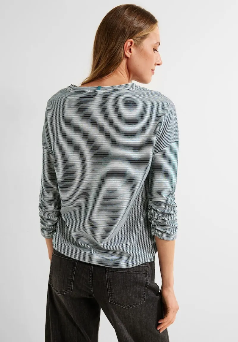 Cecil Pullover & Sweatshirts*Ottoman Streifenshirt vanilla white