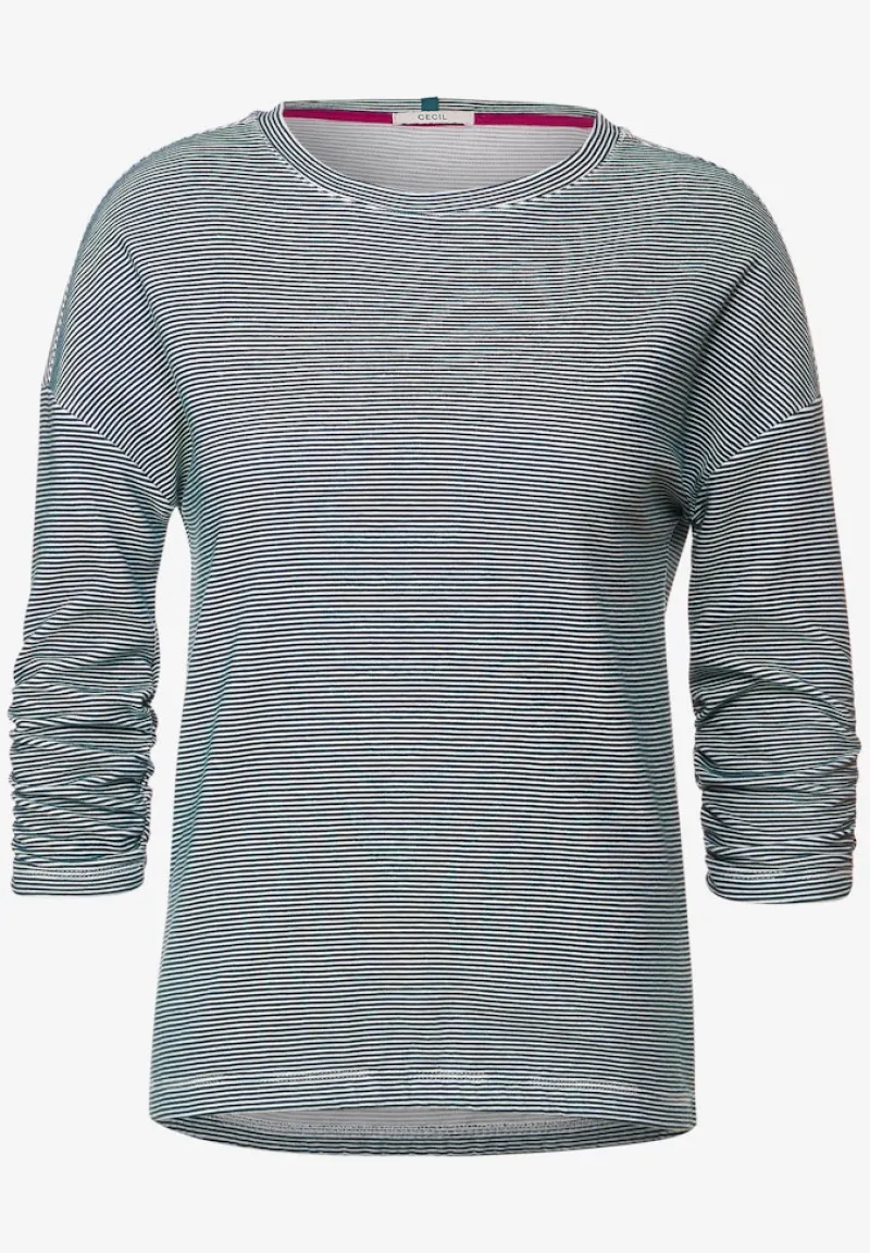 Cecil Pullover & Sweatshirts*Ottoman Streifenshirt vanilla white