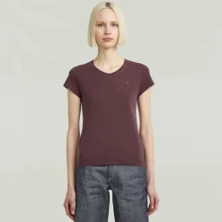 G-star Raw Shirts*Overdyed eyben slim v t 2.0 wmn maroon gd