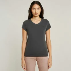 G-star Raw Shirts*Overdyed eyben slim v t 2.0 wmn dk black gd