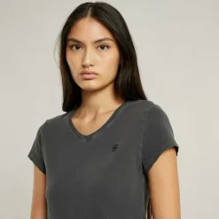 G-star Raw Shirts*Overdyed eyben slim v t 2.0 wmn dk black gd