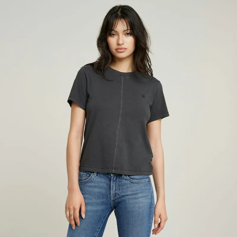 G-star Raw Shirts*Overdyed front seam r t wmn dk black gd