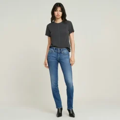 G-star Raw Shirts*Overdyed front seam r t wmn dk black gd