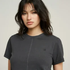 G-star Raw Shirts*Overdyed front seam r t wmn dk black gd