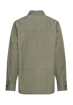 Camel Active Blusen*Overshirt aus Baumwoll-Lyocell-Mix shadow khaki