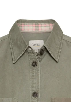 Camel Active Blusen*Overshirt aus Baumwoll-Lyocell-Mix shadow khaki