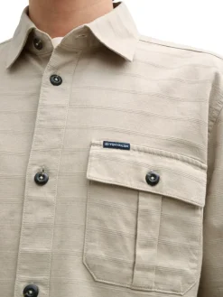 Tom Tailor Hemden|Big Boys*Overshirt Hemd aus Baumwolle cashew beige
