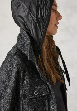Cecil Jacken*Overshirt mit Kapuze Black