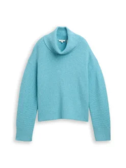Tom Tailor Pullover & Sweatshirts*Oversize Rollkragenpullover tropical teal melange