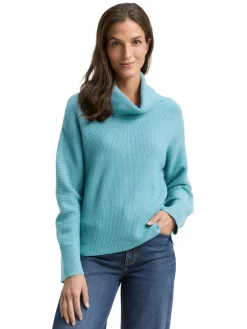 Tom Tailor Pullover & Sweatshirts*Oversize Rollkragenpullover tropical teal melange