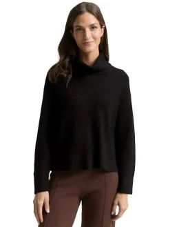 Tom Tailor Pullover & Sweatshirts*Oversize Rollkragenpullover deep black