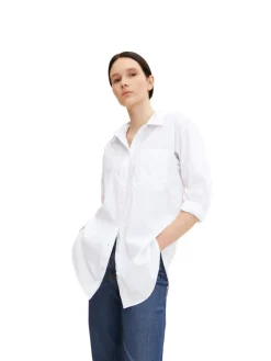 Tom Tailor Denim Blusen*Oversized Hemd white