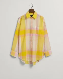Gant Blusen*Oversized Madras Bluse canary yellow