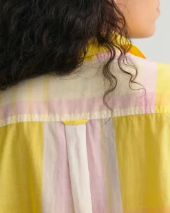 Gant Blusen*Oversized Madras Bluse canary yellow