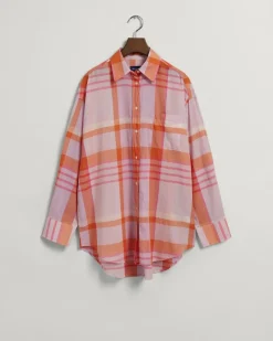 Gant Blusen*Oversized Madras Bluse soothing lilac