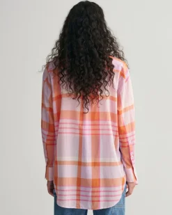 Gant Blusen*Oversized Madras Bluse soothing lilac