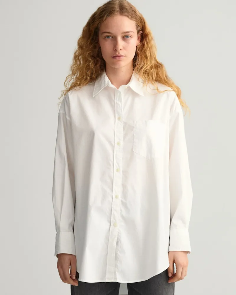 Gant Blusen*Oversized Oxford-Bluse white