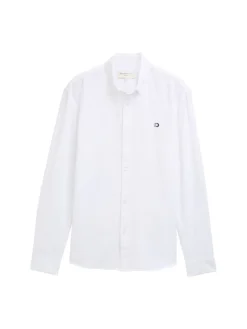 Tom Tailor Denim Hemden*Oxford Hemd mit Logo-Stickerei white