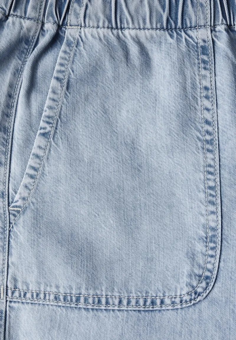 STREET ONE STUDIO Shorts*Paperbag Wide Leg Jeans light blue washed