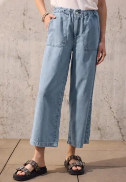 STREET ONE STUDIO Shorts*Paperbag Wide Leg Jeans light blue washed