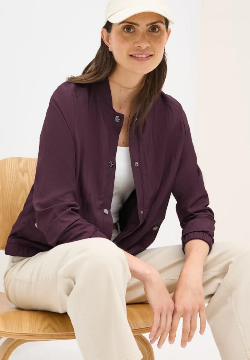 Cecil Jacken*Papertouch Blouson mulberry red