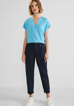 Street One Hosen*Papertouch Casual Fit Hose deep blue