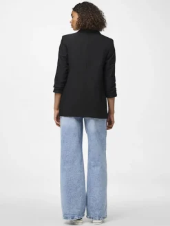 Pieces Jacken*PCBOSELLA 3/4 BLAZER NOOS BC Black