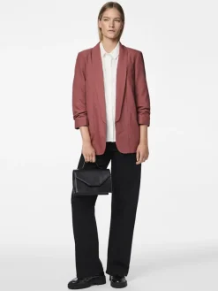 Pieces Jacken*PCBOSELLA 3/4 BLAZER NOOS BC Apple Butter