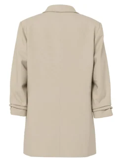 Pieces Jacken*PCBOSELLA 3/4 BLAZER NOOS BC White Pepper