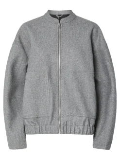 Pieces Jacken*PCDEBBIE LS BOMBER JACKET NOOS BC Light Grey Melange