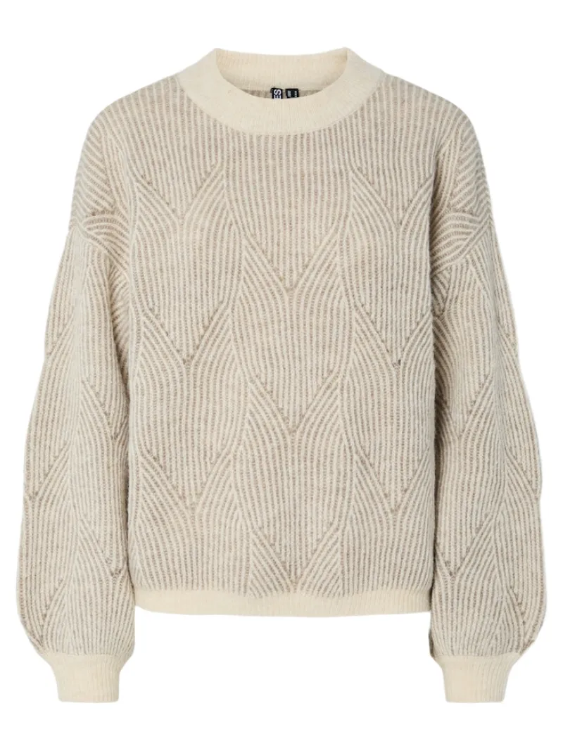 Pieces Pullover & Sweatshirts*PCJENNA LS O-NECK KNIT NOOS BC whitecap gray2