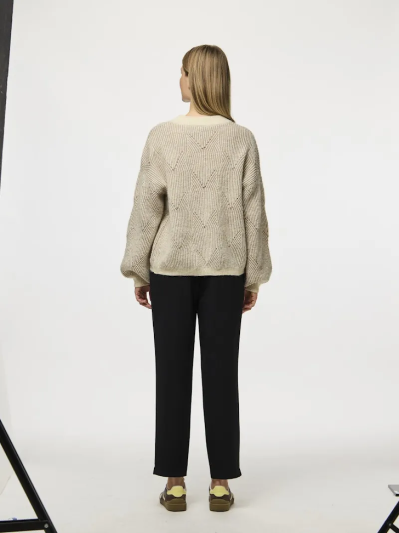 Pieces Pullover & Sweatshirts*PCJENNA LS O-NECK KNIT NOOS BC whitecap gray2