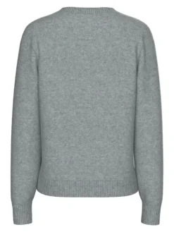 Pieces Pullover & Sweatshirts*PCMALOU LS KNIT CARDIGAN NOOS BC Medium Grey Melange