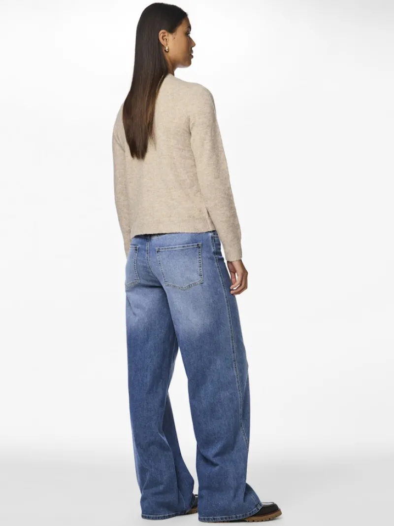 Pieces Pullover & Sweatshirts*PCMALOU LS KNIT CARDIGAN NOOS BC taupe gray