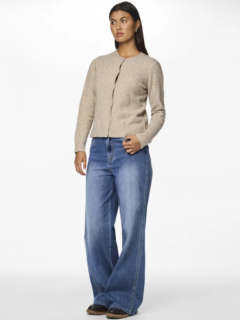 Pieces Pullover & Sweatshirts*PCMALOU LS KNIT CARDIGAN NOOS BC taupe gray