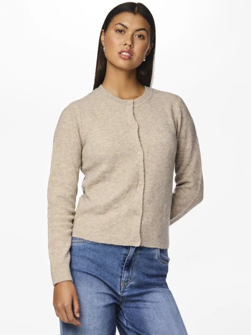 Pieces Pullover & Sweatshirts*PCMALOU LS KNIT CARDIGAN NOOS BC taupe gray