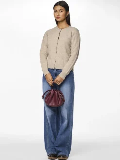 Pieces Pullover & Sweatshirts*PCMALOU LS KNIT CARDIGAN NOOS BC taupe gray