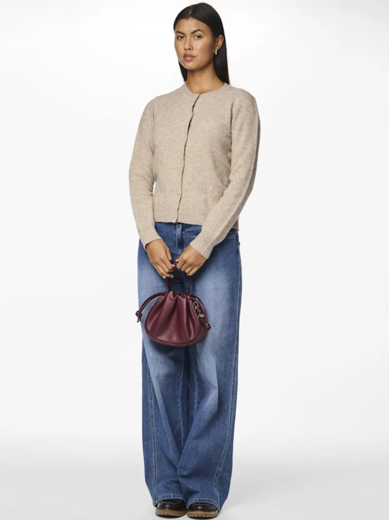 Pieces Pullover & Sweatshirts*PCMALOU LS KNIT CARDIGAN NOOS BC taupe gray