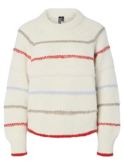 Pieces Pullover & Sweatshirts*PCNELIA LS O-NECK KNIT NOOS BC birch