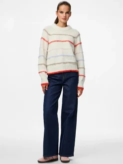 Pieces Pullover & Sweatshirts*PCNELIA LS O-NECK KNIT NOOS BC birch